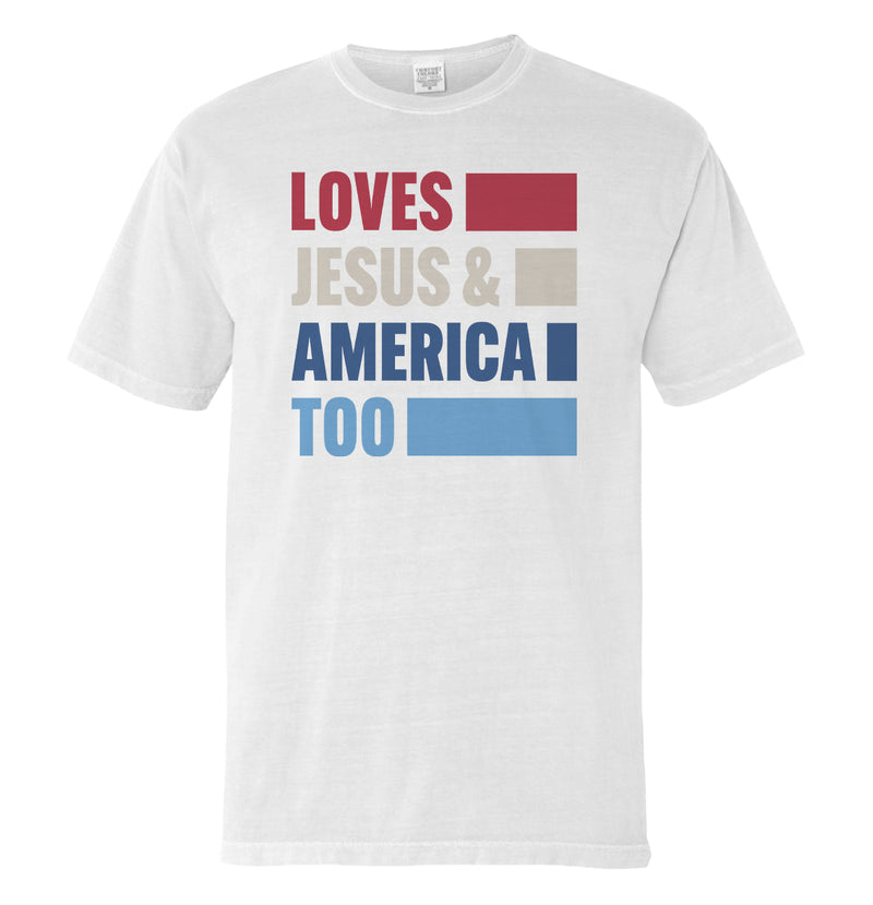 Load image into Gallery viewer, Loves Jesus &amp; America Too Bold (Front)
