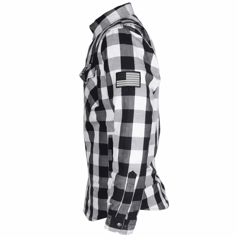 Load image into Gallery viewer, Protective Flannel Shirt - Black and White Checkered

