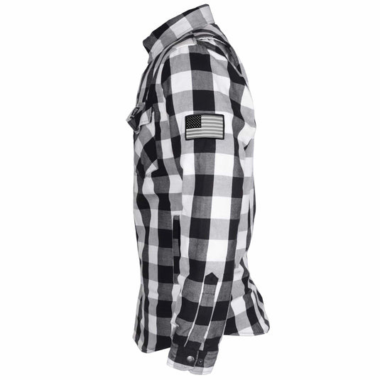 Protective Flannel Shirt - Black and White Checkered