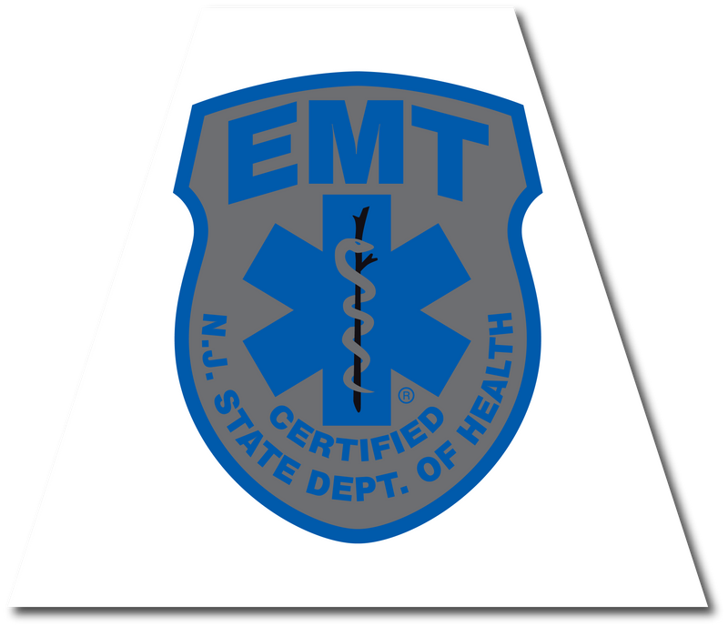 Load image into Gallery viewer, NEW JERSEY SUBDUED EMT REFLECTIVE HELMET (TET) TETRAHEDRON
