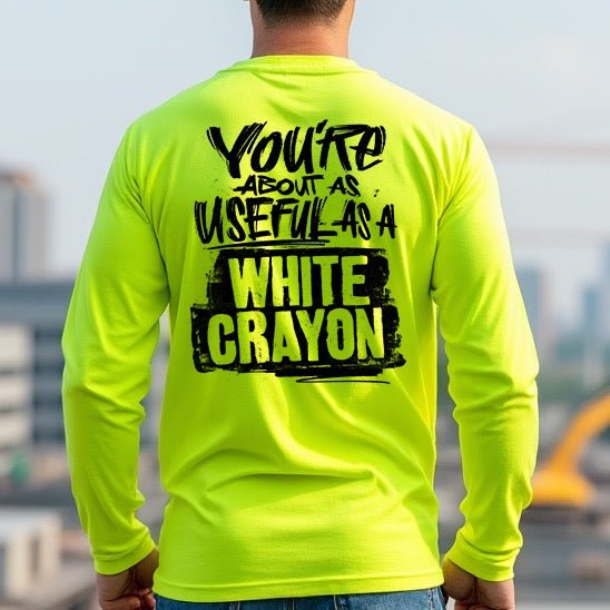 Load image into Gallery viewer, White Crayon - Long Sleeve Hi-Vis T-Shirt
