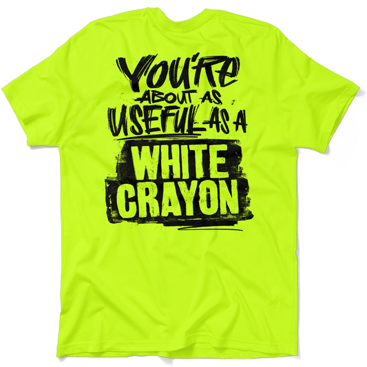 White Crayon - Safety Yellow T-Shirt