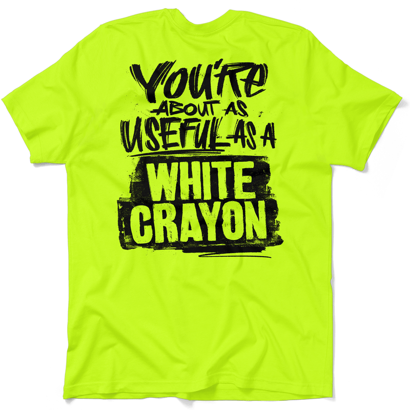 Load image into Gallery viewer, White Crayon - Safety Yellow T-Shirt
