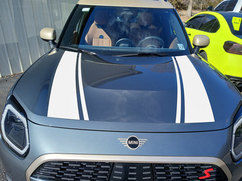 Load image into Gallery viewer, Hood Stripe Decals for 2025 Mini Cooper Sport
