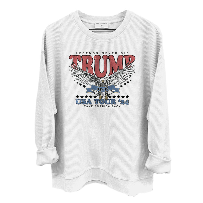 Load image into Gallery viewer, Legends Never Die Trump USA Tour 2024 (Front)

