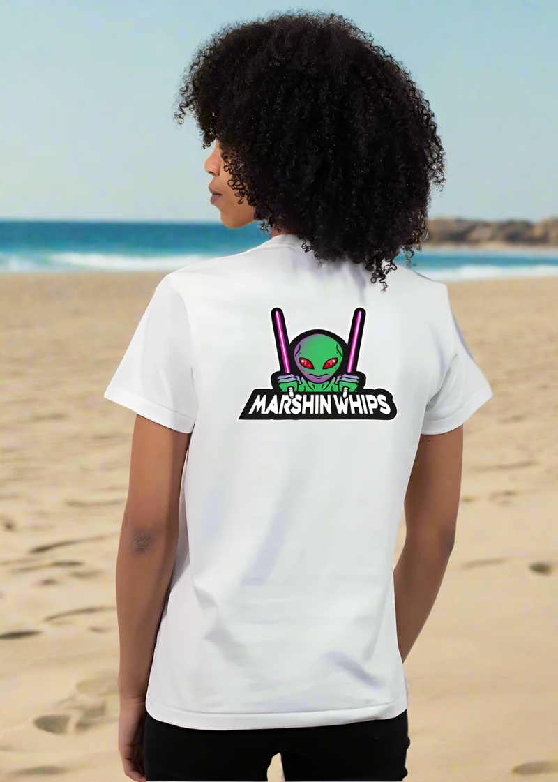 Load image into Gallery viewer, Marshin Whips White Marty Logo T-Shirt | Premium Off-Road Tee
