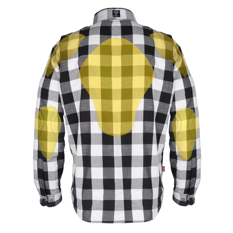 Load image into Gallery viewer, Protective Flannel Shirt - Black and White Checkered
