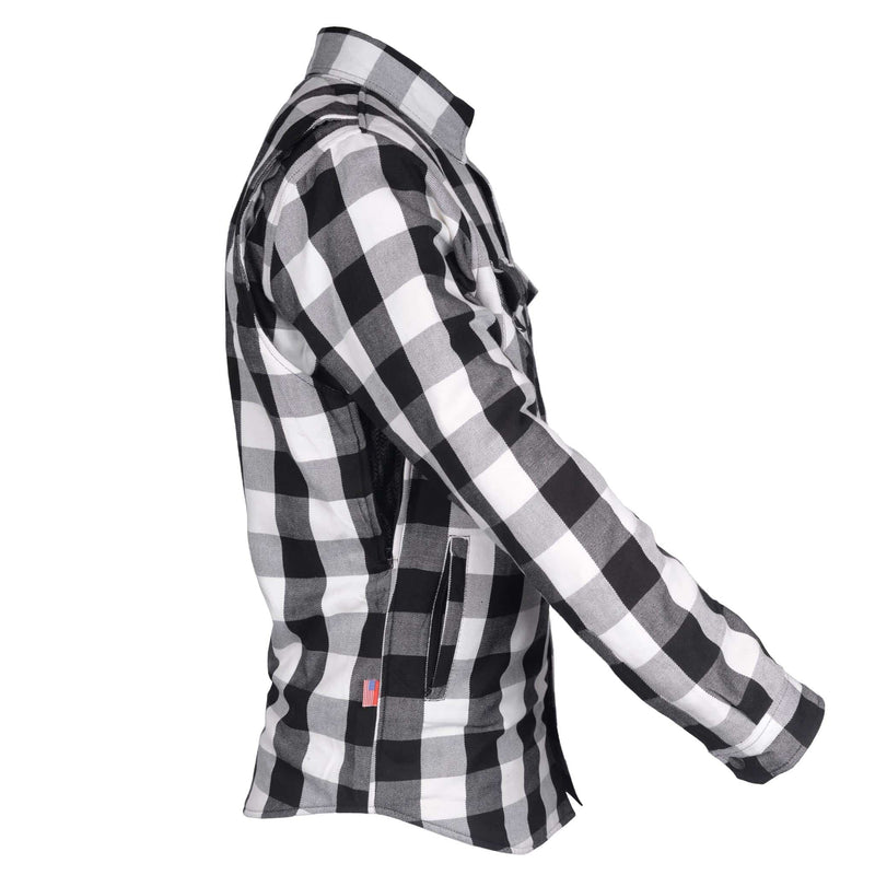 Load image into Gallery viewer, Protective Flannel Shirt - Black and White Checkered
