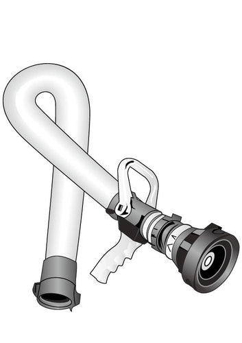 WHITE HOSE RIBBON HELMET DECAL