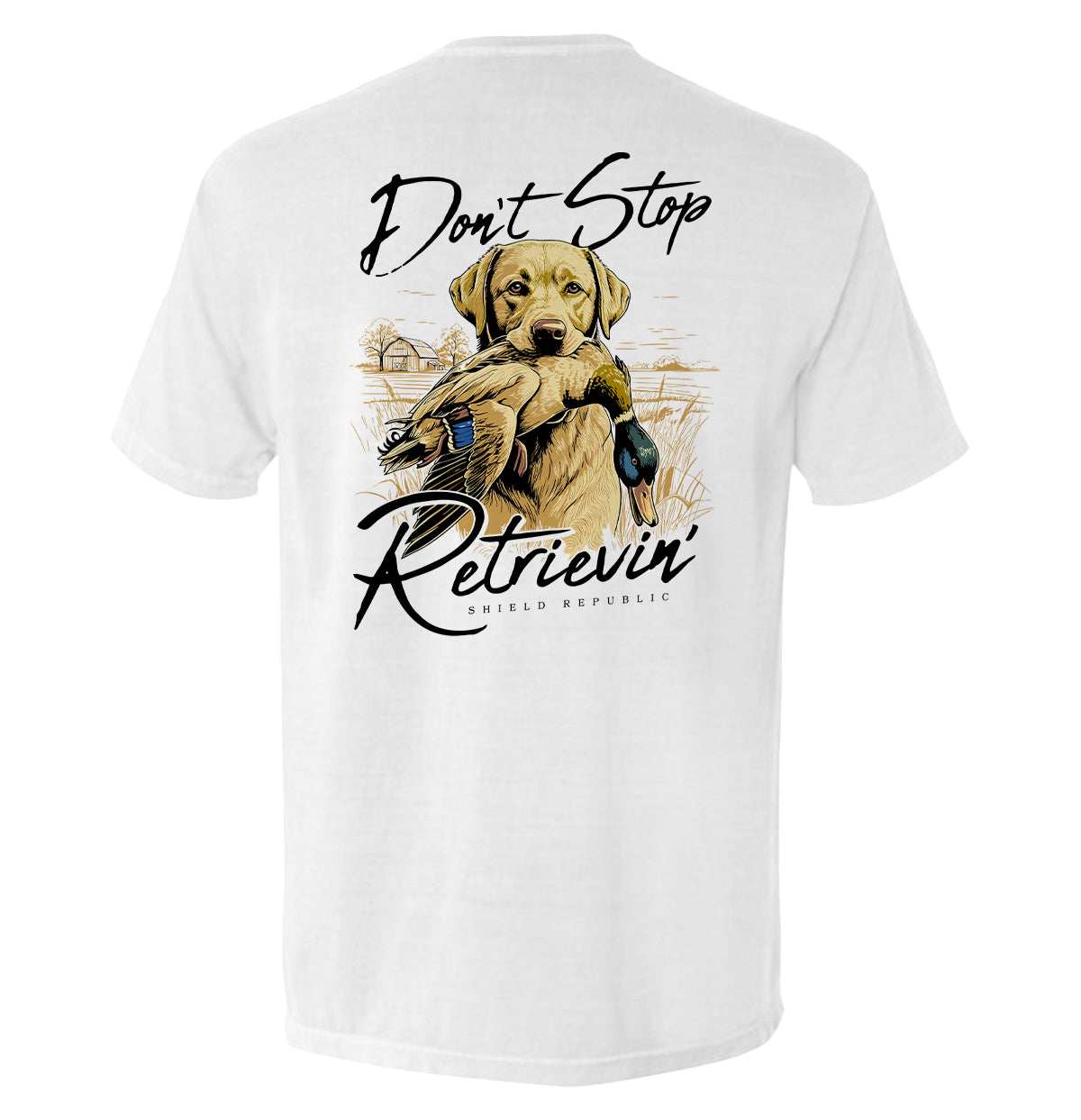 Don't Stop Retrievin Yellow Lab - Skoutley Outdoors LLC