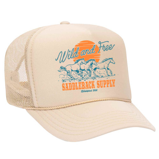 Wild And Free Tan Foam Hat