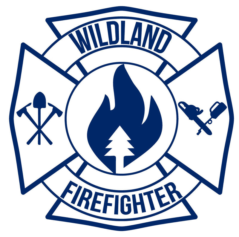 Load image into Gallery viewer, WILDLAND FIREFIGHTER MALTESE CROSS WINDOW DECAL
