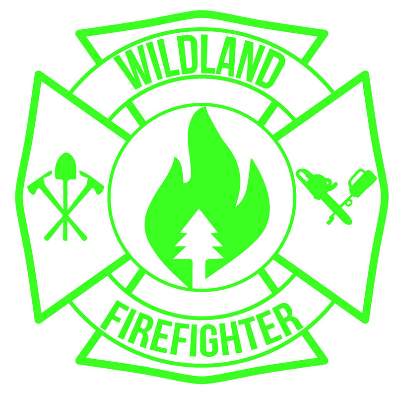 Load image into Gallery viewer, WILDLAND FIREFIGHTER MALTESE CROSS WINDOW DECAL
