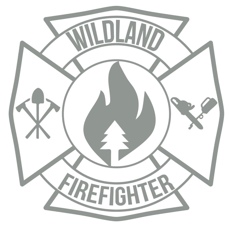 Load image into Gallery viewer, WILDLAND FIREFIGHTER MALTESE CROSS WINDOW DECAL
