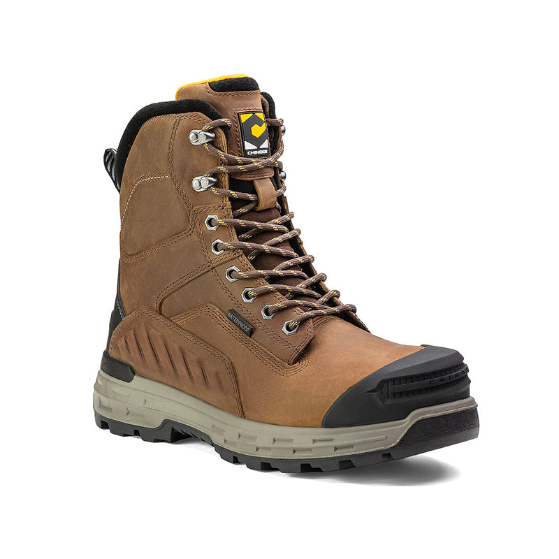 Load image into Gallery viewer, Wildwood 8” Waterproof Composite Toe Brown Boot - Made in USA
