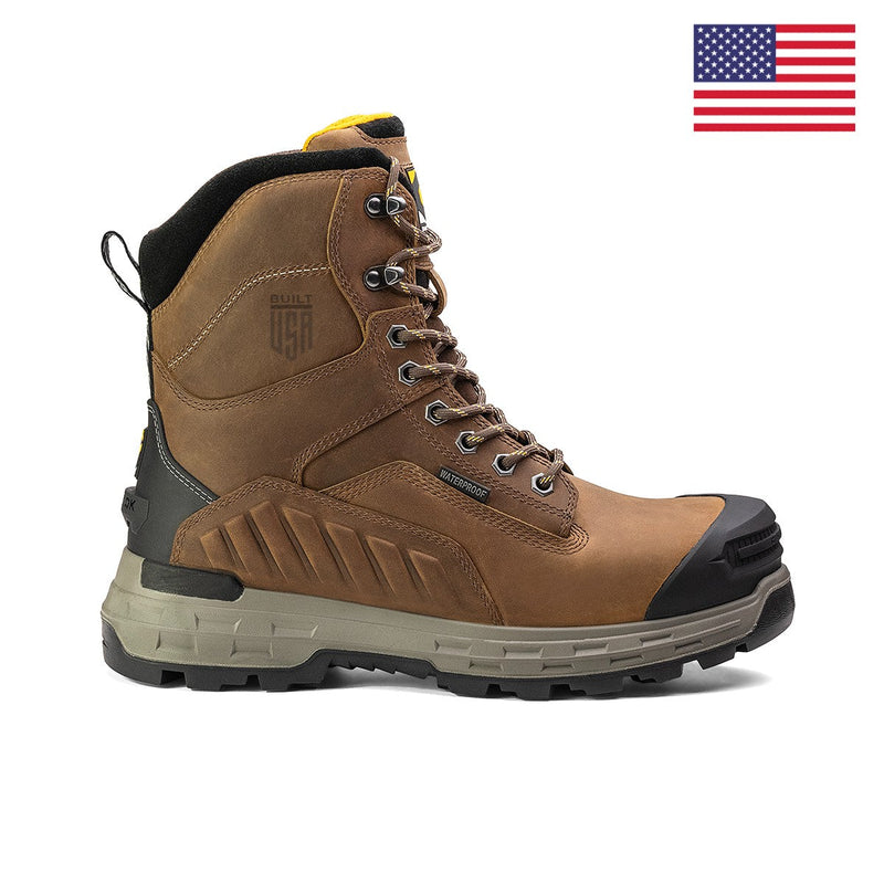Load image into Gallery viewer, Wildwood 8” Waterproof Composite Toe Brown Boot - Made in USA
