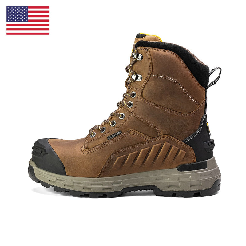 Load image into Gallery viewer, Wildwood 8” Waterproof Composite Toe Brown Boot - Made in USA
