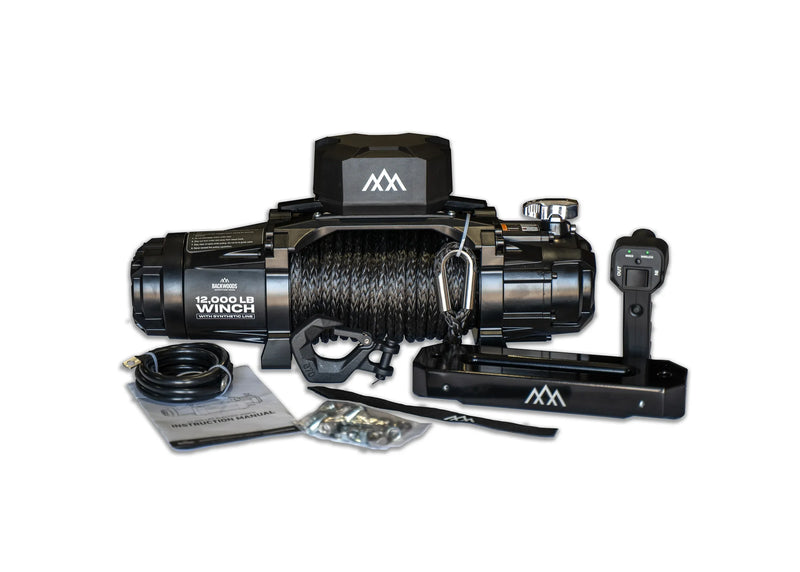 Load image into Gallery viewer, Backwoods Offroad Winch - 12,000lb w/ Synthetic Line
