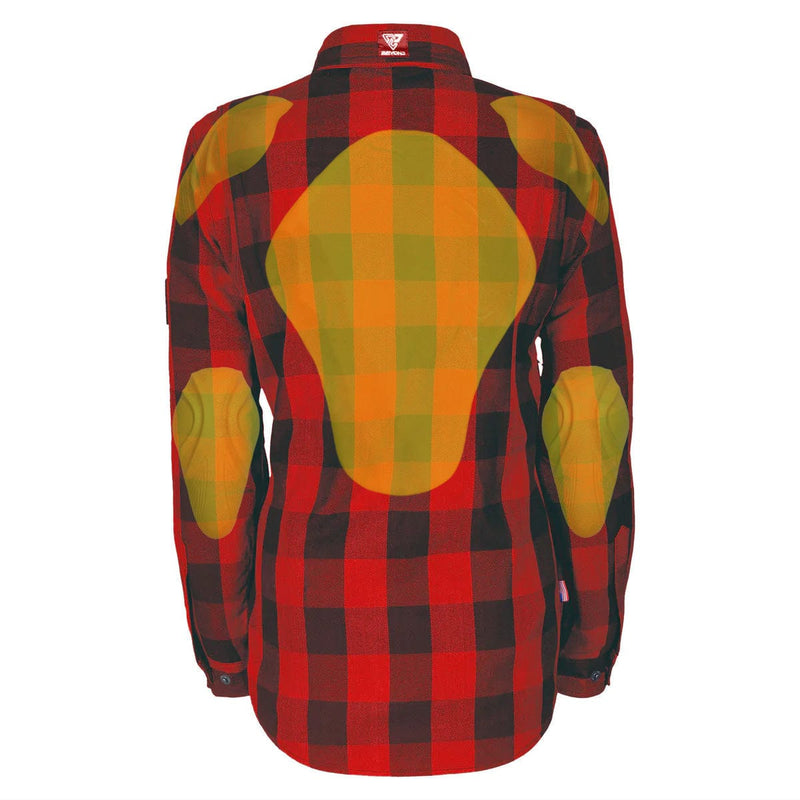 Load image into Gallery viewer, Protective Flannel Shirt for Women - Red Checkered
