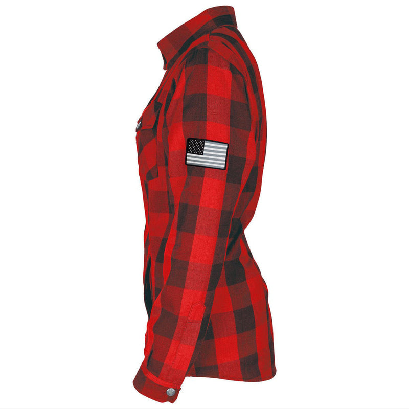 Load image into Gallery viewer, Protective Flannel Shirt for Women - Red Checkered
