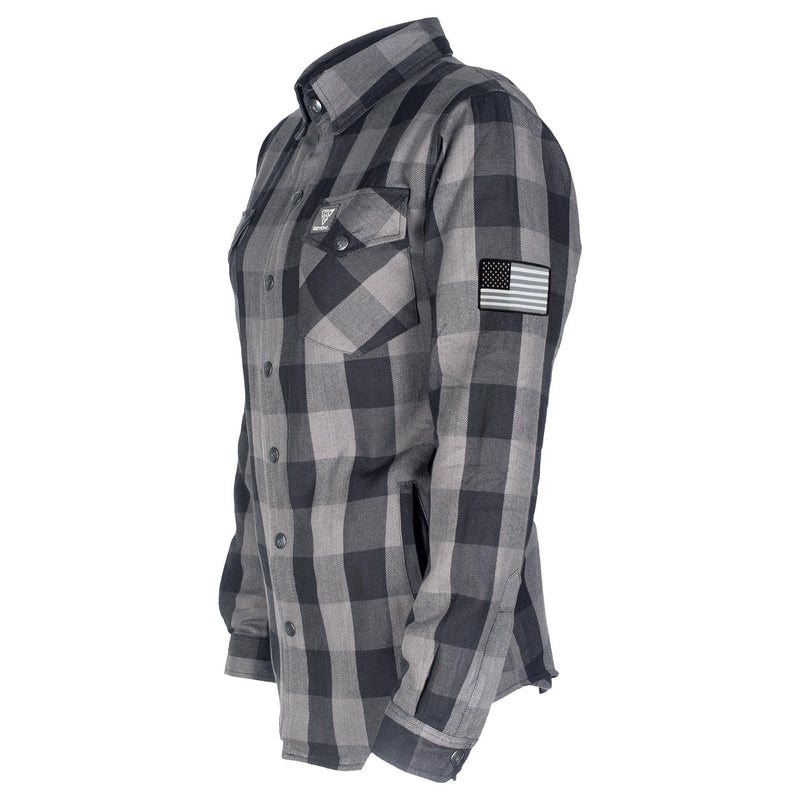 Load image into Gallery viewer, Protective Flannel Shirt for Women - Grey Checkered
