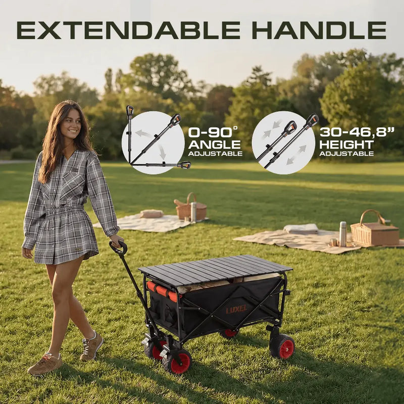 Load image into Gallery viewer, Electric Folding Wagon with Tank Wheels – LUXEL CEC-2BR
