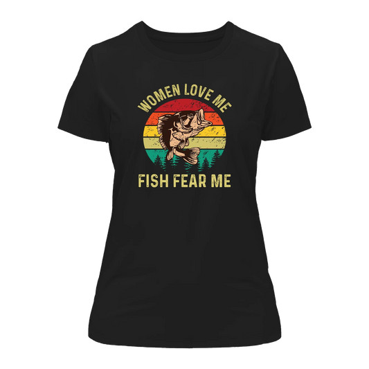 Women Love Me Fish Hate Me T-Shirt for Women