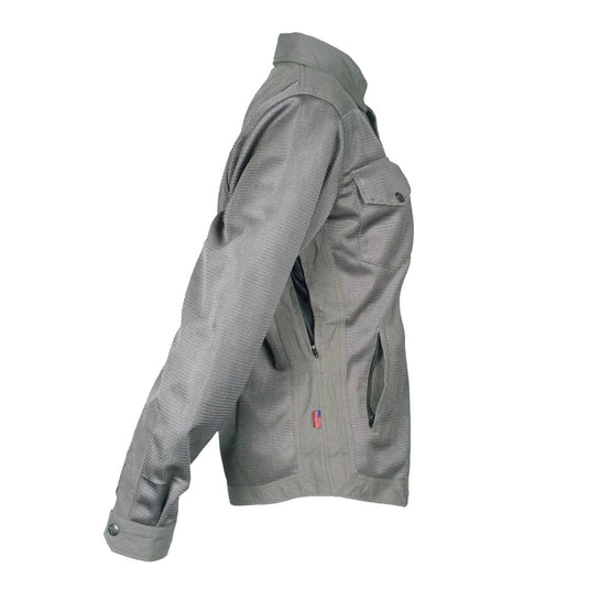 Protective Summer Mesh Shirt for Women - Grey Solid
