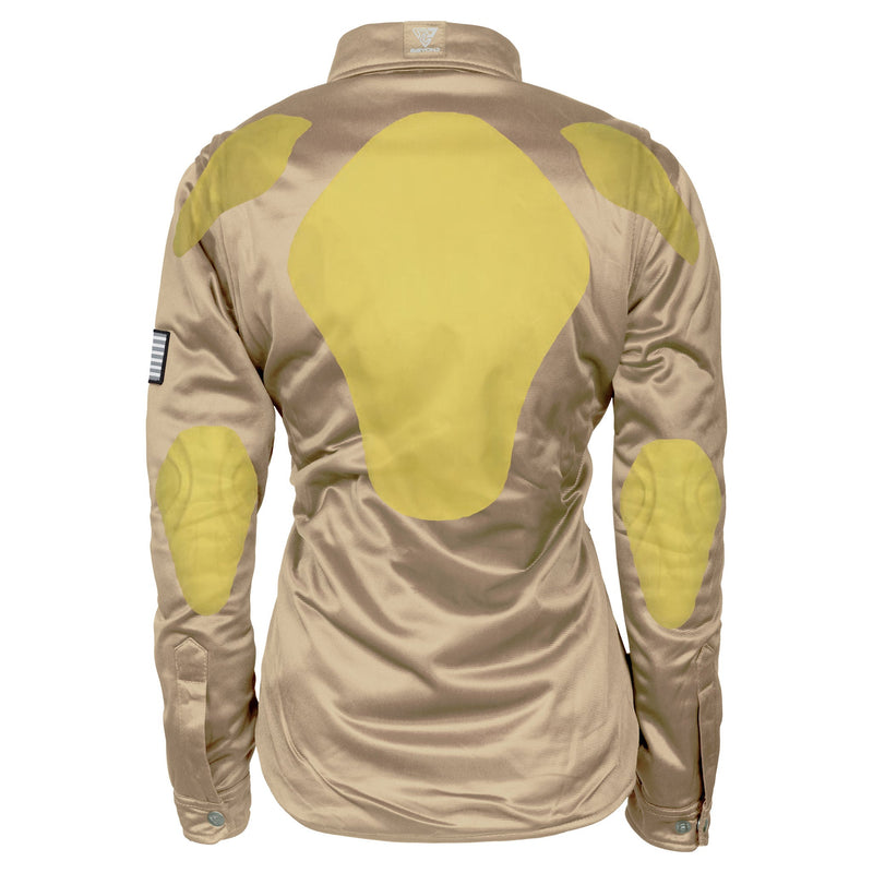 Load image into Gallery viewer, ‌Ultra Protective Shirt for Women - Khaki Solid with Pads
