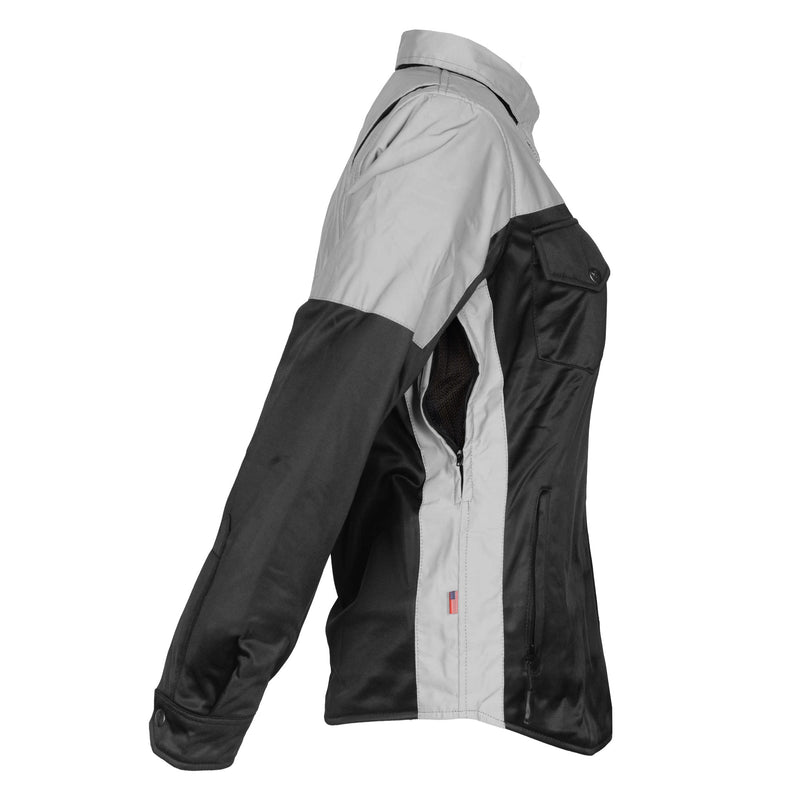 Load image into Gallery viewer, Ultra Reflective Shirt "Alloy Eclipse" for Women - Black and Silver
