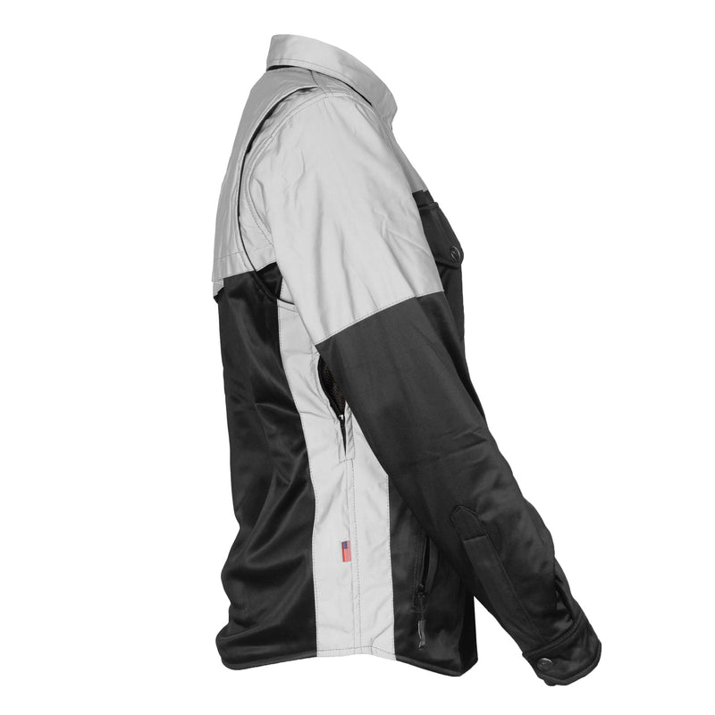 Load image into Gallery viewer, Ultra Reflective Shirt "Alloy Eclipse" for Women - Black and Silver
