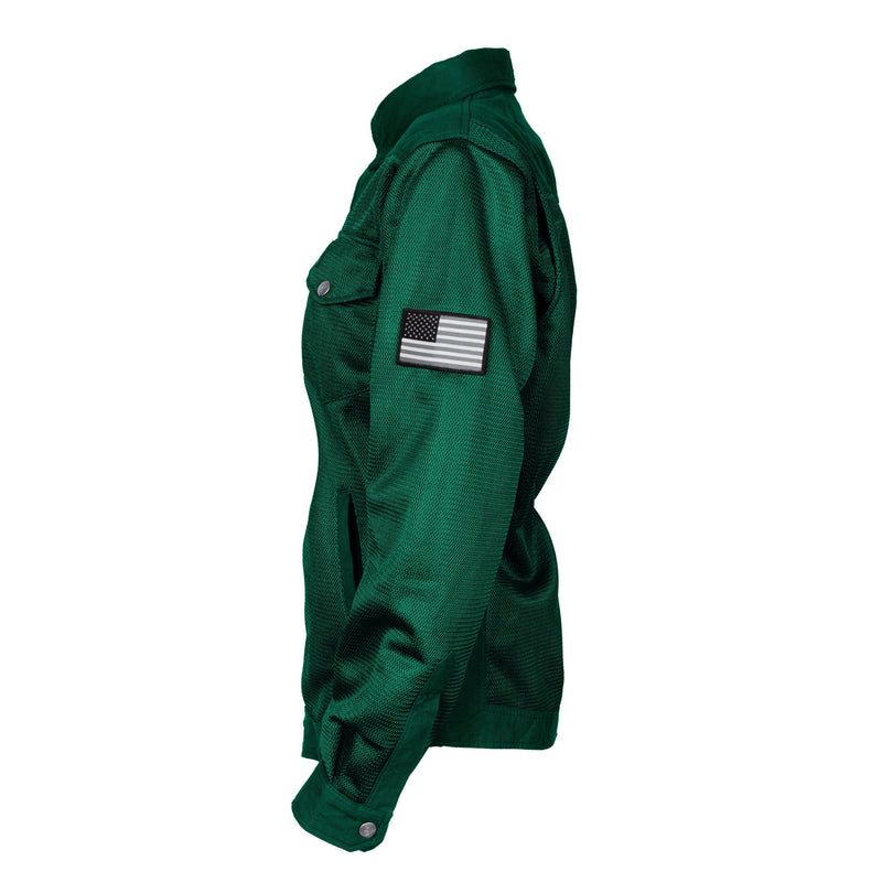 Load image into Gallery viewer, Protective Summer Mesh Shirt for Women - Dark Green Solid
