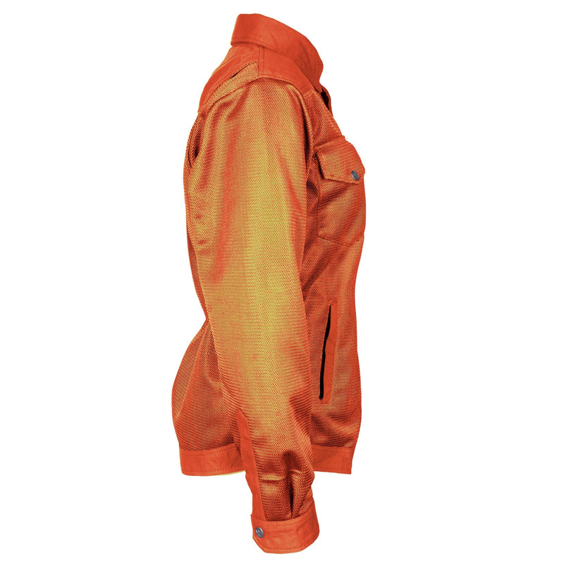 Load image into Gallery viewer, Protective Summer Mesh Shirt for Women - Orange Solid
