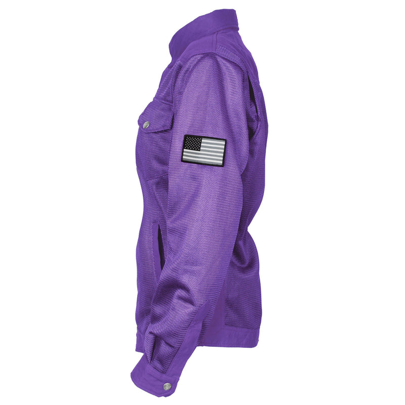 Load image into Gallery viewer, Protective Summer Mesh Shirt for Women - Purple Solid
