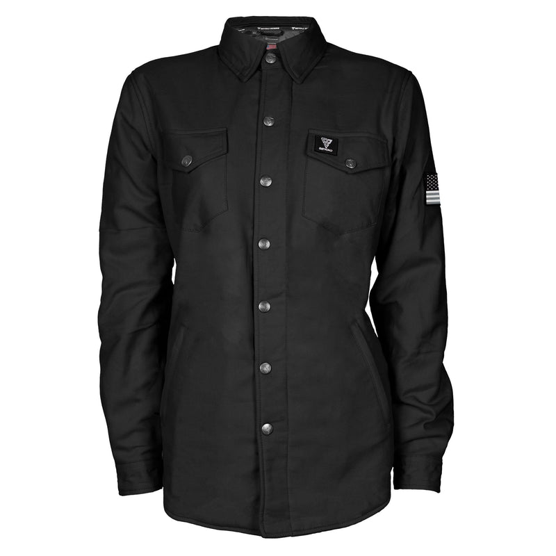 Load image into Gallery viewer, Protective Flannel Shirt for Women - Black Solid

