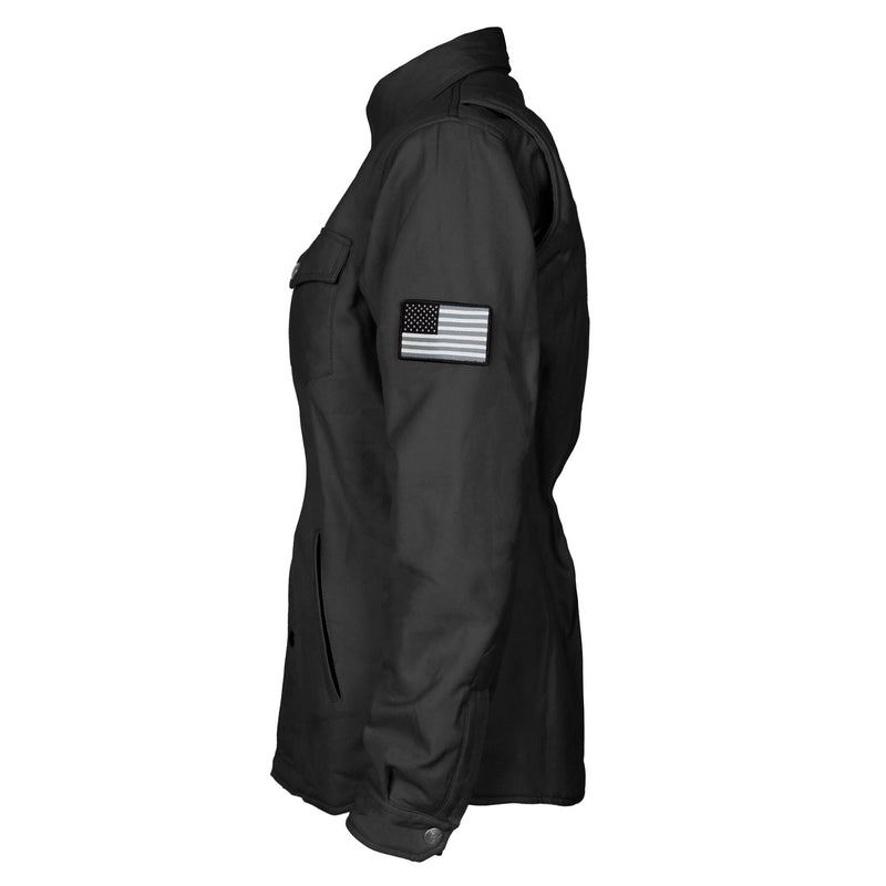 Load image into Gallery viewer, Protective Flannel Shirt for Women - Black Solid
