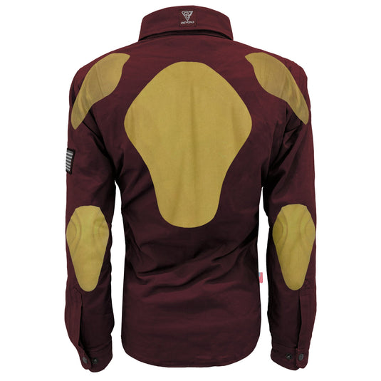Protective Canvas Jacket for Women - Red Maroon