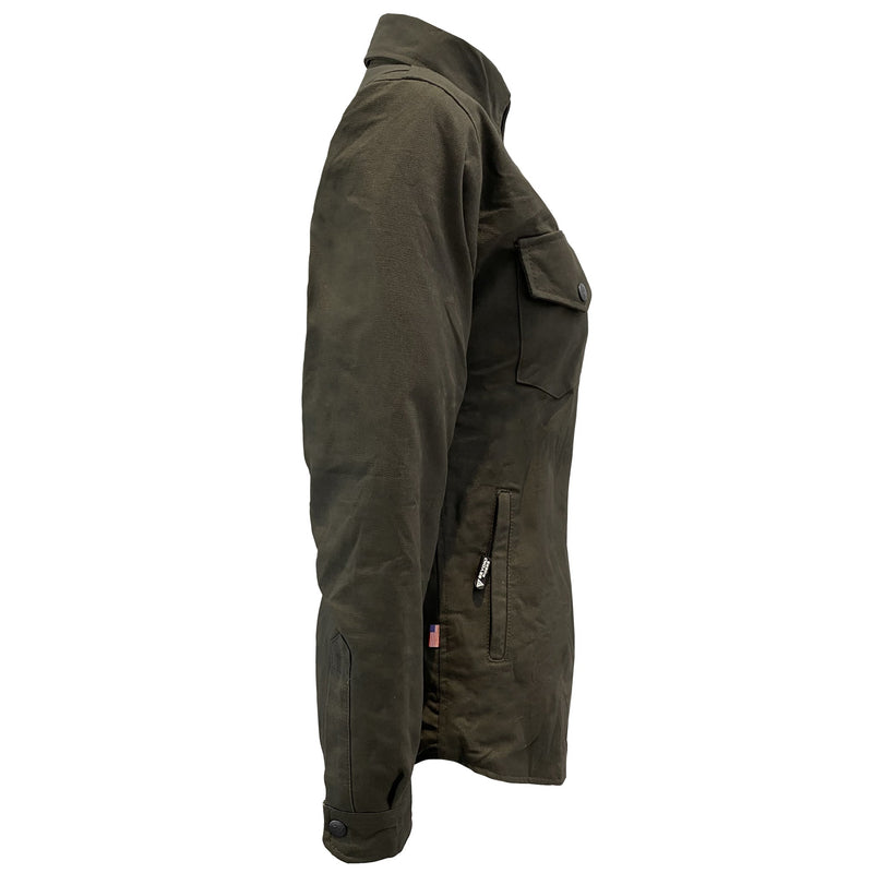 Load image into Gallery viewer, Protective Canvas Jacket for Women - Army Green
