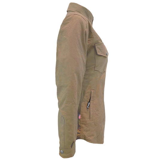 Protective Canvas Jacket for Women - Camel