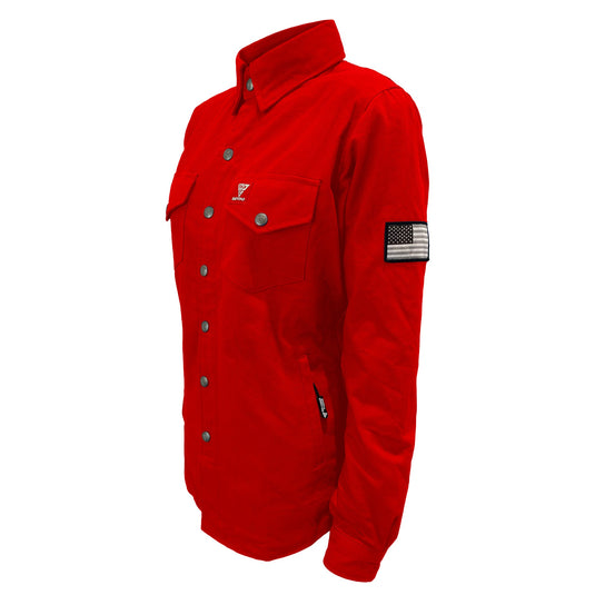 Protective Canvas Jacket for Women - Red