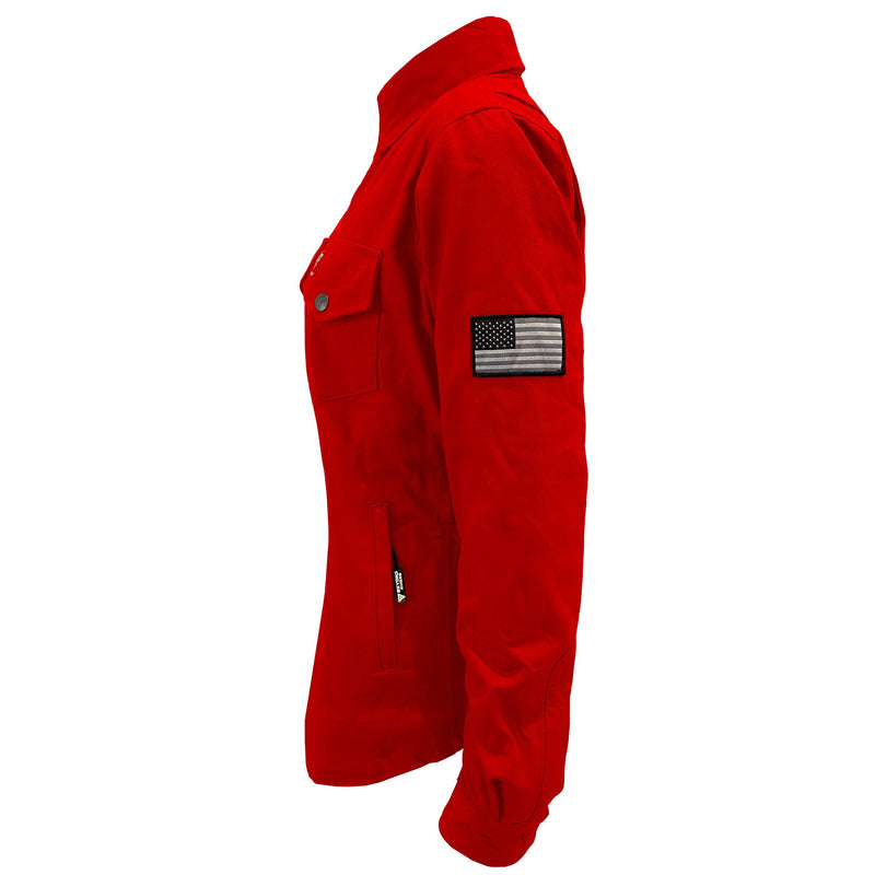 Load image into Gallery viewer, Protective Canvas Jacket for Women - Red
