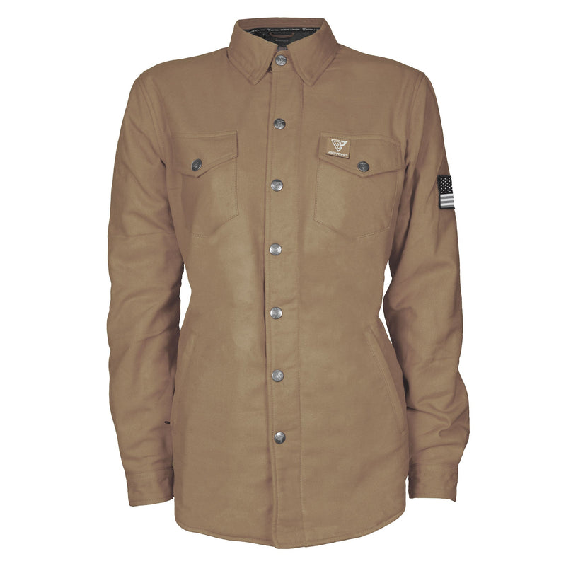 Load image into Gallery viewer, Protective Flannel Shirt for Women - Camel Solid
