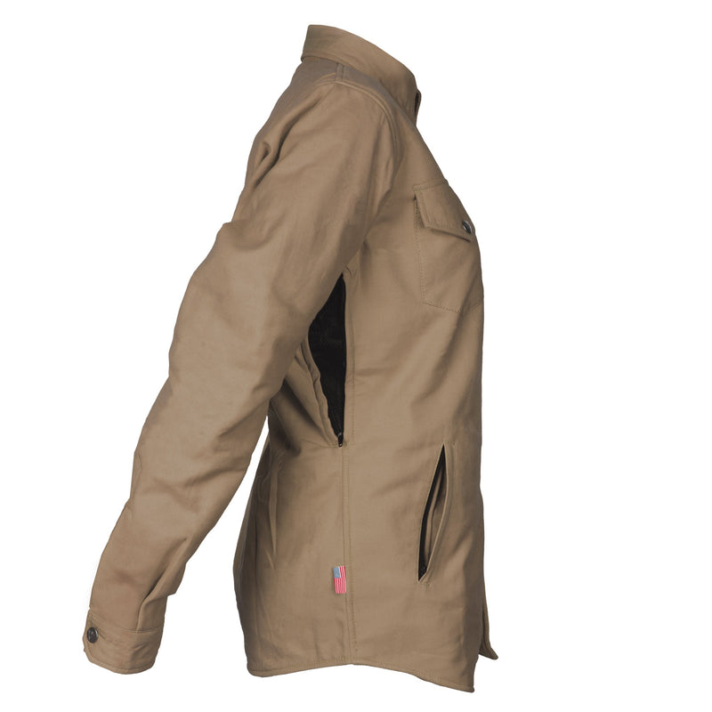 Load image into Gallery viewer, Protective Flannel Shirt for Women - Camel Solid
