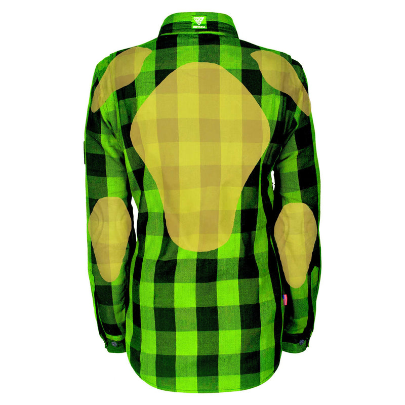Load image into Gallery viewer, Protective Flannel Shirt for Women - Green Checkered
