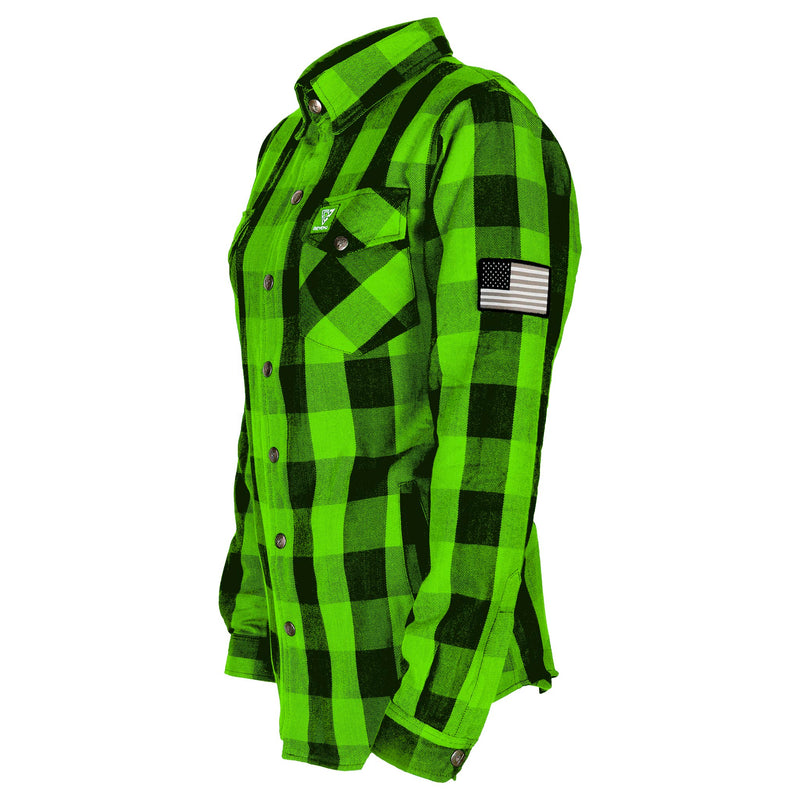 Load image into Gallery viewer, Protective Flannel Shirt for Women - Green Checkered
