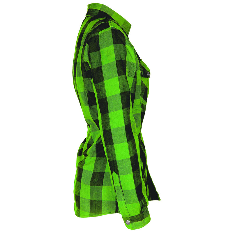Load image into Gallery viewer, Protective Flannel Shirt for Women - Green Checkered
