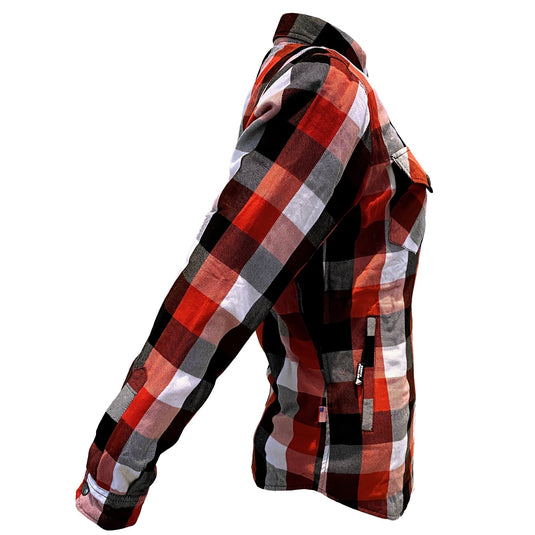 Protective Flannel Shirt for Women - Red Black White Checkered