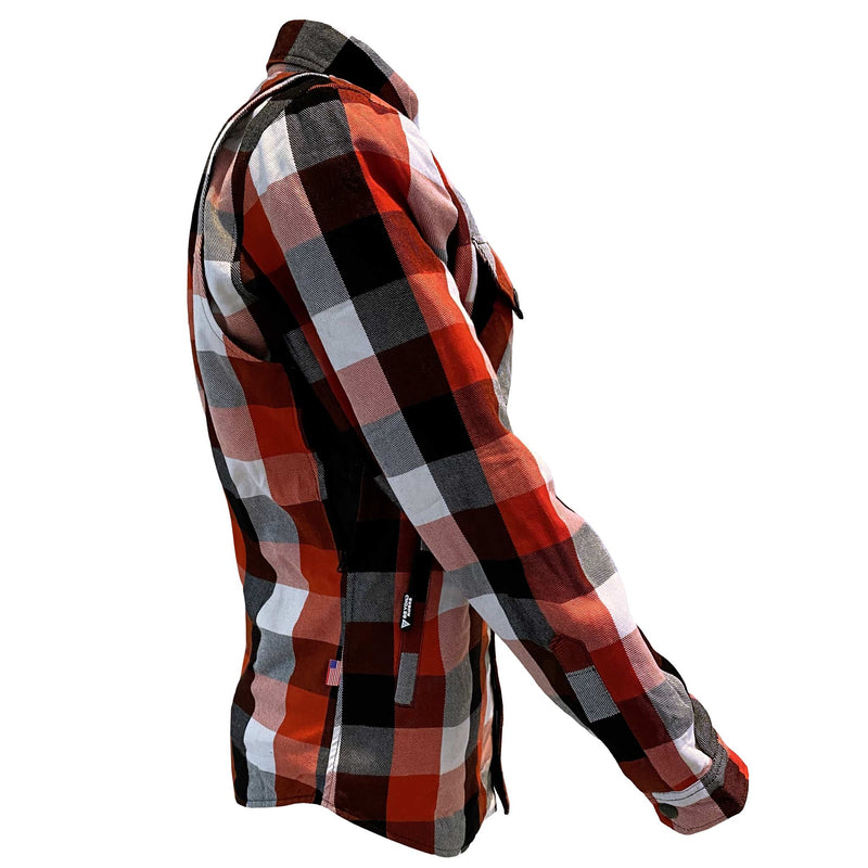 Load image into Gallery viewer, Protective Flannel Shirt for Women - Red Black White Checkered
