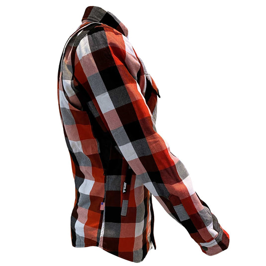 Protective Flannel Shirt for Women - Red Black White Checkered