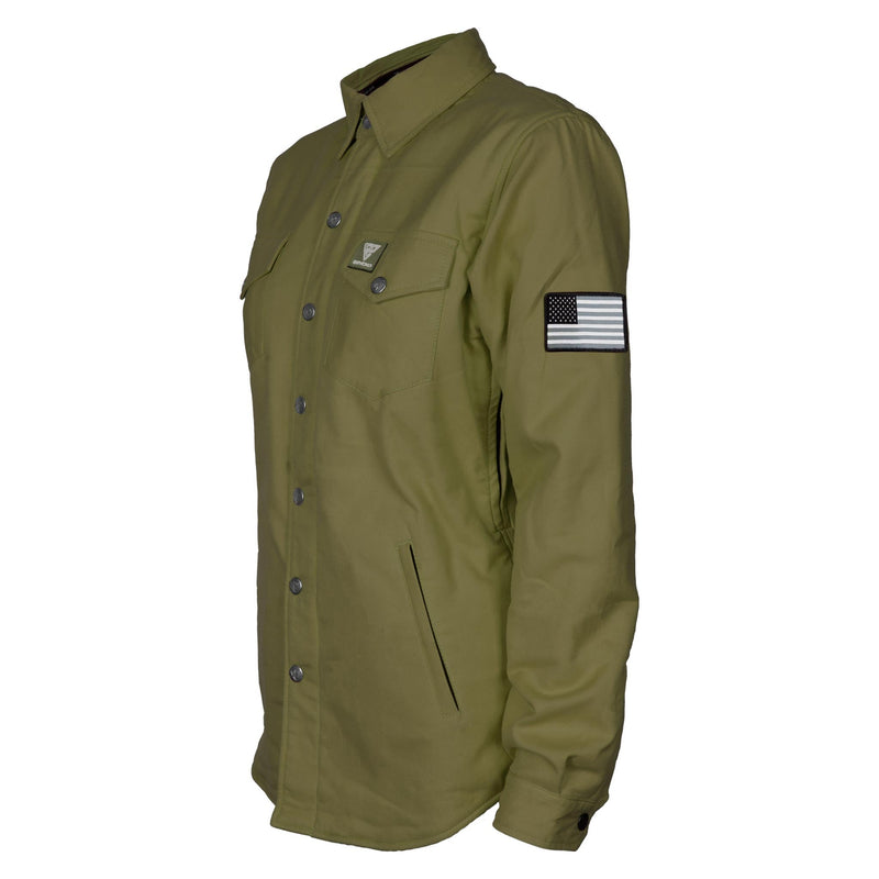 Load image into Gallery viewer, Protective Flannel Shirt for Women - Army Green Solid
